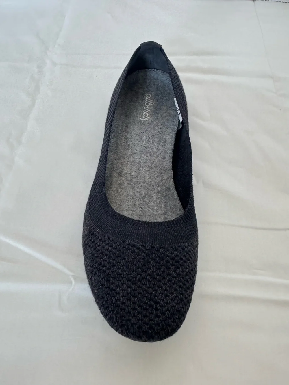 allbirds Women's Dark Grey Knit Ballet Flats Size 8.5